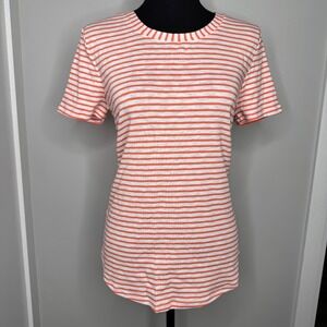 Marled Essentials Women's Orange Short Sleeve T-Shirt Size‎ S